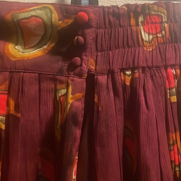 Dorothy Schoelen‎ PLATINUM VTG Abstract Maxi Skirt Size 14 Grandma - Picture 9 of 9